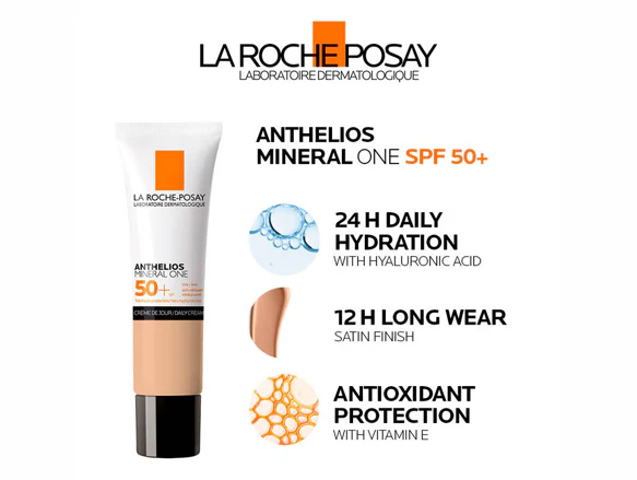 La Roche-Posay Anthelios Mineral One SPF 50+ 03 Tan Tinted Face Sunscreen 30ml - FRANCE - Image 2