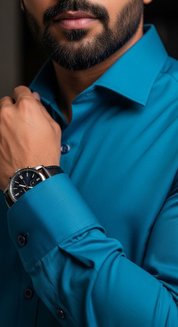 JOBBS MEN'S LONG SLEEVE FORMAL SOLID COLOUR SHIRT - Image 2